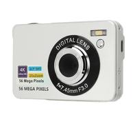 Plyisty Cámara Digital 4K, Cámara para Niños de 56 MP con Pantalla de 2,7 Pulgadas, Zoom Digital 20X, Soporte de Enfoque Automático, Reproducción, Luz de Relleno, Vídeos de Lapso de