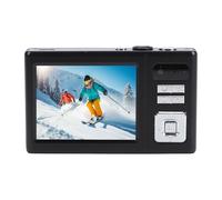 Plyisty Cámara Digital de 48 MP, Pantalla de 2,8 Pulgadas, Zoom 16X, Vídeo 2K, Cámara Retro CCD Vlog con Luz de Flash, Filtros Integrados, para Viajes de Vacaciones, Camping