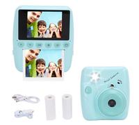 Plyisty Cámara Instantánea para Niños Pequeños, Cámara Digital De 1080P Y 48 MP para Niñas Y Niños, con Filtros Música, Batería De 1500 Mah, Incluye 2 Rollos De Papel De Impresión (Green)