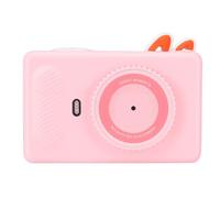 Plyisty Cámara para Niños con IA, Grabación de Vídeo HD, Pantalla Táctil LCD, WiFi de 2,4 GHz, Cámara de Vídeo Digital con Reconocimiento de Objetos, Enciclopedia de Conocimiento, Doodle a (Pink)