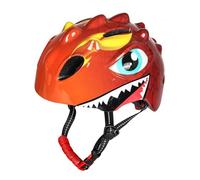 Plyisty Casco de Bicicleta para Niños, Dinosaurio de Dibujos Animados, Ajustable de 50 a 54 Cm, EPS para PC ventilado: Equipo de Seguridad de Ciclismo Liviano para Niños, Niñas, Pequeños, Scooter,