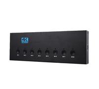 Plyisty Conmutador de Interfaz Multimedia HD, 8X1 4K 30Hz HDR HDCP 3D 1080P Switcher con Control Remoto, para TV PC Portátil Juegos