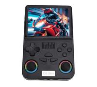 Plyisty Consola de Juegos Portátil Retro, Pantalla de 4 Pulgadas 720x720, Memoria de 128 GB, Dispositivo de Juegos Portátil con Procesador RK3326 de 64 Bits de Cuatro Núcleos, para (BLACK)