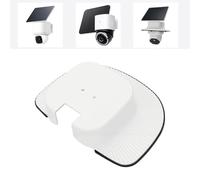 Plyisty Cubierta de Lluvia Solar para Cámara para Eufy E30 E42 y 4G LTE | Visera de ABS, Parte Superior Blanca y Parte Inferior Negra Mate, 5,16 X 6,33 X 2,23 Pulgadas, Incluye 4 Tornillos y
