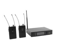 Plyisty de Monitoreo Inalámbrico en el Oído 2 en 1, Tecnología de Señal Fuerte UHF con Pantalla LCD y Receptor de Petaca para Presentaciones en Escenario y Programas de KTV (Enchufe de la UE)