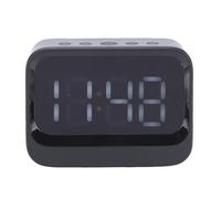Plyisty Despertador Digital con Altavoz, Visualización de LED Alarmas Duales, Batería Recargable, Reproductor de Mp3 de, 9 Horas de Tiempo de Reproducción, Potencia de Salida de 5W (Black)