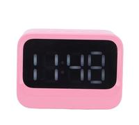 Plyisty Despertador Digital con Altavoz, Visualización de LED Alarmas Duales, Batería Recargable, Reproductor de Mp3 de, 9 Horas de Tiempo de Reproducción, Potencia de Salida de 5W (Pink)