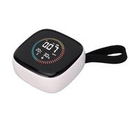 Plyisty Detector O3 Compacto Portátil con Pantalla LCD para Viajes en el Hogar Picnic de Campamento, 3 en 1 Ozono Medidor de Humedad para la Sala de Estar de Dormitorio de Cocina, Material ABS