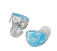Plyisty En los Auriculares con Monitor de Oído, Auriculares IEM, Brotes Oído con Cable de HiFi Stereo con Cable 2 Pines Desmontable, Cancelación Ruido para Escenario Cantante Músico (Azul Claro)