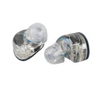 Plyisty En los Auriculares con Monitor de Oído, Auriculares IEM, Brotes Oído con Cable de HiFi Stereo con Cable 2 Pines Desmontable, Cancelación Ruido para Escenario Cantante Músico (Oro Azul)