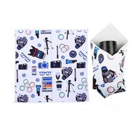 Plyisty Envoltura Protectora, Bolsa de Almacenamiento Autoadhesiva para Cámara de Tela Mágica, Antiarañazos, Plegable, Lavable, para DSLR, Lentes, Cosméticos (37*Hakam)