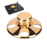 Plyisty Estabilizador de Peso Récord, Abrazaderas de Peso para Tocadiscos, con Almohadilla Protectora Suave, Se Adapta a Cualquier Tocadiscos, para un Sonido Superior (Gold)