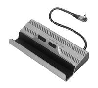 Plyisty Estacia de Acoplamiento 5 en 1 para Cubierta de - Fuente de Alimentación PD, 3XUSB3.0, Soporte de Interfaz Multimedia HD con Salida 4K 60Hz, Potencia Máxima 100W, Gigabit EtherNet (V258A)