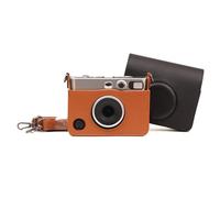 Plyisty Estuche Mini EVO, Funda Protectora Vintage de Piel Sintética para Mini EVO y Cámara Instantánea Híbrida, Funda Extraíble con Correa de Hombro Ajustable. (Brown)