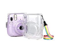Plyisty Estuche para cámara portátil, Funda Protectora Transparente para PC, Estuche para cámara, Estuche para cámara instantánea Mini 11, con Correa de Hombro Ajustable