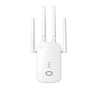 Plyisty Extensor WiFi de 300 Mbps y 2,4 GHz, Amplificador de Señal Inalámbrico con 4 Antenas de Alta Ganancia, Modo Repetidor/Ap, Puerto LAN, Cobertura de Oficina en Casa de hasta 80㎡ (Enchufe de la