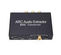 Plyisty Extractor de Sonido HD ARC, Convertidor Digital a Analógico DAC con Salida óptica Coaxial de 3,5 Mm, Admite Sonido HiFi de 192 KHz para Consola de Juegos DVD, PC y Computadora