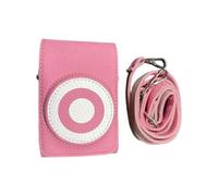 Plyisty Funda GR III, Funda De Cuero PU para Cámara con Cierre Magnético, Correa Ajustable para El Hombro, Bandolera Universal para GR Iiix, GR4, G7X3, ZV1, RX100, LX10 (Pink)