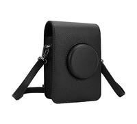 Plyisty Funda Protectora para Cámara Instax Mini EVO, Funda de Cuero PU para Cámara Instantánea Mini EVO, Funda Mini EVO con Correa de Hombro Ajustable (Black)