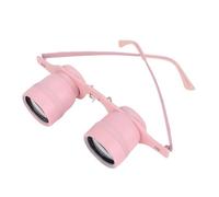 Plyisty Gafas Binoculares Libres de Manos para Conciertos de Pesca, 10x Manual de Aumento HD Foción de Las Manos Facsas de ópera Libre Binoculares, 10x34 Binoculares de Pesca Telescopio (Pink)