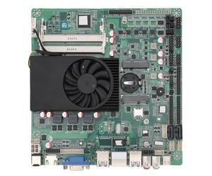 Plyisty ITX Motorboard 5th Gen, para I7 5500U, Gigabit Serial Ata Pcie USB 3.0 Placa Base, Admite 2xso Dimm Ddr3 Memoria 1333MHz 1600MHz, con Ventilador de Enfriamiento