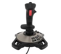 Plyisty Joystick de Vuelo para PC, Control de Simulador de Vuelo, con Función de Vibración y Controles de Acelerador, Palanca de Vuelo con Cable para PC, para Wins 7 8 10 11