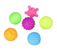 Plyisty Juego de Pelotas Suaves, Flexibles y con Textura Multicolor para Bebés para Entrenamiento de Agarre de Manos, Distinción Visual de Colores, Sonido Chirriante, Adecuado para Jugar en Casa y