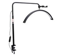 Plyisty Luz LED LED de 40W Temperatura de Color Ajustable Iluminación sin Sombras 360 ° Cabeza Giratoria para Fotografía de Maquillaje, Luz en Forma de U, 216 Cuentas de Lámparas (Enchufe de la UE)