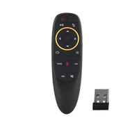 Plyisty Mando a Distancia Inalámbrico Air Mouse, USB Plug and Play de 2,4 GHz con Giroscopio de 6 Ejes, Entrada de Voz, Aprendizaje por Infrarrojos, para TV, Computadora, Computadora