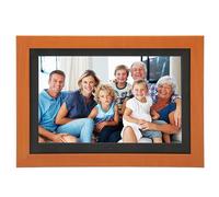 Plyisty Marco de Fotos Digital de Madera de Alta Resolución 10.1 Pulgadas Marco de Imagen Electrónica con Altavoces para el Hogar, Día de San Valentín, Material: Registros (Enchufe de la UE)