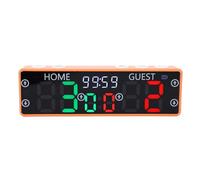 Plyisty Marcón Digital Portátil 10 Dígitos Táctil de la Pantalla Táctil Contador para el Juego de la Mesa de Ajedrez, Puntaje Electrónico de Pantalla LED con Timbre para el Voleibol de Baloncesto,