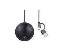 Plyisty Micrófono USB, Micrófono de Condensador Omnidireccional con Cancelación de Ruido y Filtro Pop para Transmisión de Podcasts de Juegos de PC, Enchufe Tipo C y Tipo A, Luz LED con