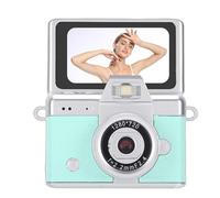 Plyisty Mini Cámara con Llavero, Tamaño de la Palma, Gran Angular, 1,47 Pulgadas, 1080p, Mini Cámara Digital, Pantalla Abatible Retro Recargable, Corporal Pequeña para Viajes y (Green)