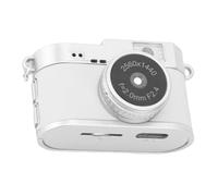 Plyisty Mini Cámara Llavero, Grabadora de Vídeo Digital Portátil 2K HD con Lente Ultra HD y Carga Tipo C, para Viajes, Estudio, Grabación de la Vida Diaria (White)