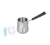 Plyisty Mini Olla Calentadora de Mantequilla, Bandeja Calefactora de café de Acero Inoxidable de 350 Ml con Boquilla Vertedora para Cocina de Gas de Inducción para Derretir Salsa y Arte con Leche