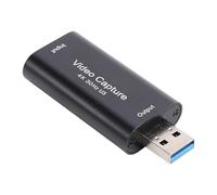 Plyisty Mini Tarjeta de Captura de Vídeo, Dispositivo de Captura de Audio para Juegos HDMI a USB 3,0 4K/30hz, para DSLR, Switch, PC, Transmisión en y Conferencias