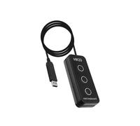 Plyisty Mini Teclado de 3 Teclas con Puntos Braille, Personalice el Teclado Macro Programable, Reemplace los Atajos de Copia de Pegar, para Usuarios Visuales con Discapacidad Visual (HK33ub Negro)