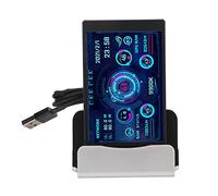 Plyisty Monitor de Datos de CPU de PC Giratorio con Apagado Automático USB C IPS de 3,5 Pulgadas para Chasis RAM GPU, con Plug and Play para Computadora de Escritorio (Conjunto Negro)
