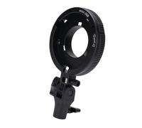 Plyisty Monte Adaptador de Aluminio Soporte de Soporte Flash de Aluminio para Plato de Belleza Reflectector de Softbox, Compatibilidad Universal para la Luz LED, Abdominales Negros y Material de