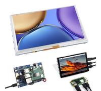 Plyisty Pantalla Táctil Resistiva de 5 Pulgadas, Pantalla LCD de 1024x600, Interfaz HDMI, Soporte para Ubuntu, Kali, Retropie, Monitor HDMI para Wins 11 10 8.1 8 7