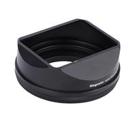 Plyisty Parasol de Lente de Metal Cuadrado Parasol Magnético para Lente de Cámara para Fuji X100VI X E5 con Acabado Mate Bloque de Aleación de Aluminio de Aviación Deslumbramiento de Luz (Black)