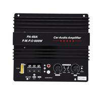 Plyisty Placa Amplificadora para Automóvil de 600 W, Módulo Amplificador de Subwoofer de Alta Potencia con Disipador Térmico de Aleación de Aluminio para Altavoces de 8, 10 y 12