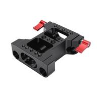 Plyisty Placa Base para Cámara con Abrazadera de Riel de Varilla de 15 Mm Placa Base para Trípode Multiusos de Aleación de Aluminio con Orificios para Tornillos de 1/4 y 3/8 de Pulgada