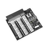 Plyisty Placa de Conexión de Fuente de Alimentación para D750E-S6 S7 | 12x PCIe ATX de 6 Pines, 12A 2400W, Voltímetro LED, para D110E-S0, D200E-S2