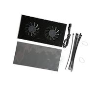 Plyisty Placa Trasera de GPU Radiador, Enfriador de Memoria de Aleación de | Kit de refrigeración con doble ventilador para RTX3090 3080 3070, 15 mm de espesor con almohadilla térmica