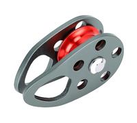 Plyisty Polea de Rodamiento de Placa Fija, Polea de Aparejo de Aleación de Aluminio para Transporte de Enganche de Escalada, Micropolea Doble de 11 KN hacia Arriba y hacia Abajo de 22 KN