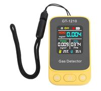 Plyisty Probador de Calidad del Aire, Detector de Humedad y Temperatura CO2 TVOC HCHO 5 en 1, Medidor de Calidad del Aire Interior con Pantalla LCD Retroiluminada