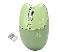 Plyisty Ratón Inalámbrico, Ratón Silencioso con Receptor USB, BT5.1 O 2,4 GHz De Modo Dual, 800/1200/1600 PPP, Ratones Portátiles para PC, Tableta, Ordenador Portátil (Green)