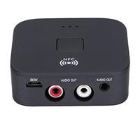 Plyisty Receptor Bluetooth 5.0, Adaptador de Audio Inalámbrico con NFC para Altavoces Estéreo del Hogar del Coche, Conexión Automática de Salida de 3,5 Mm