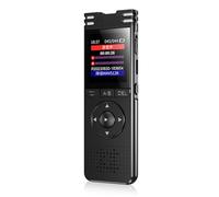 Plyisty Recordadora de Voz Digital, Calidad de Sonido sin Pérdida de 1536 Kbps Activada por Voz, una Grabación Clave, Grabación Estéreo Direccional Completa, Construida en Batería de (128G)